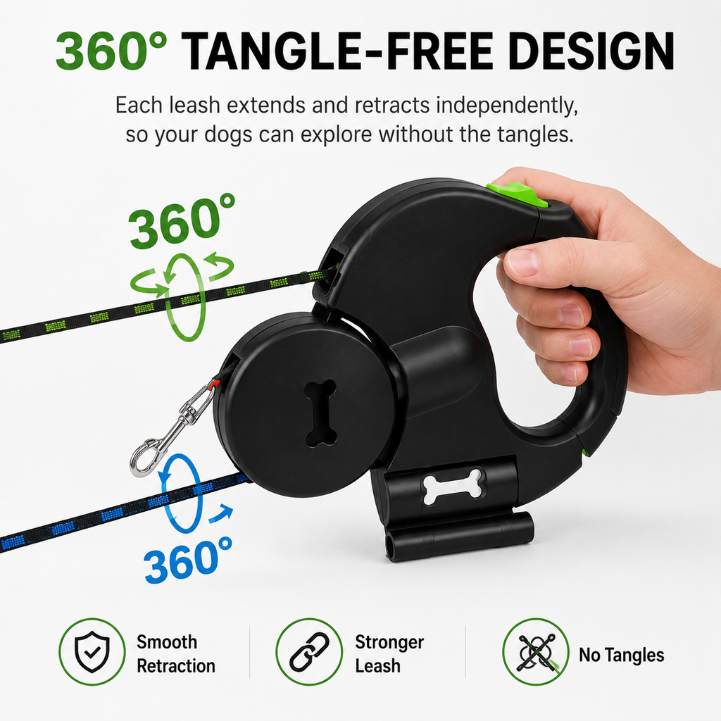 Dual Dog Leash Pro™ | Walk Two Dogs With One Hand